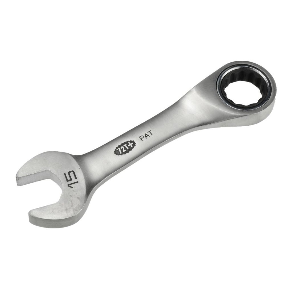 Llave combinada corta de 15 mm con 72 dientes MULTIGEAR