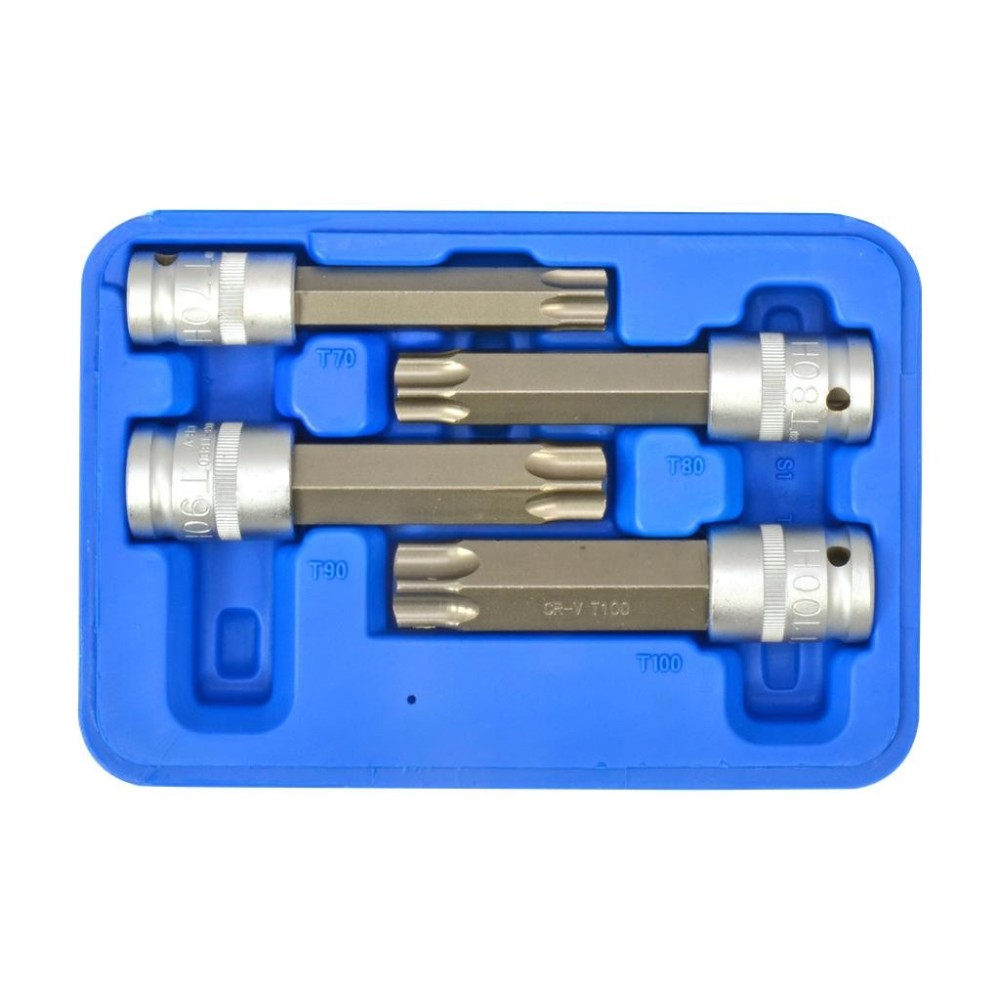 Juego de vasos con puntas Torx Pin-In ½' TXB 70, 80, 90 y 100