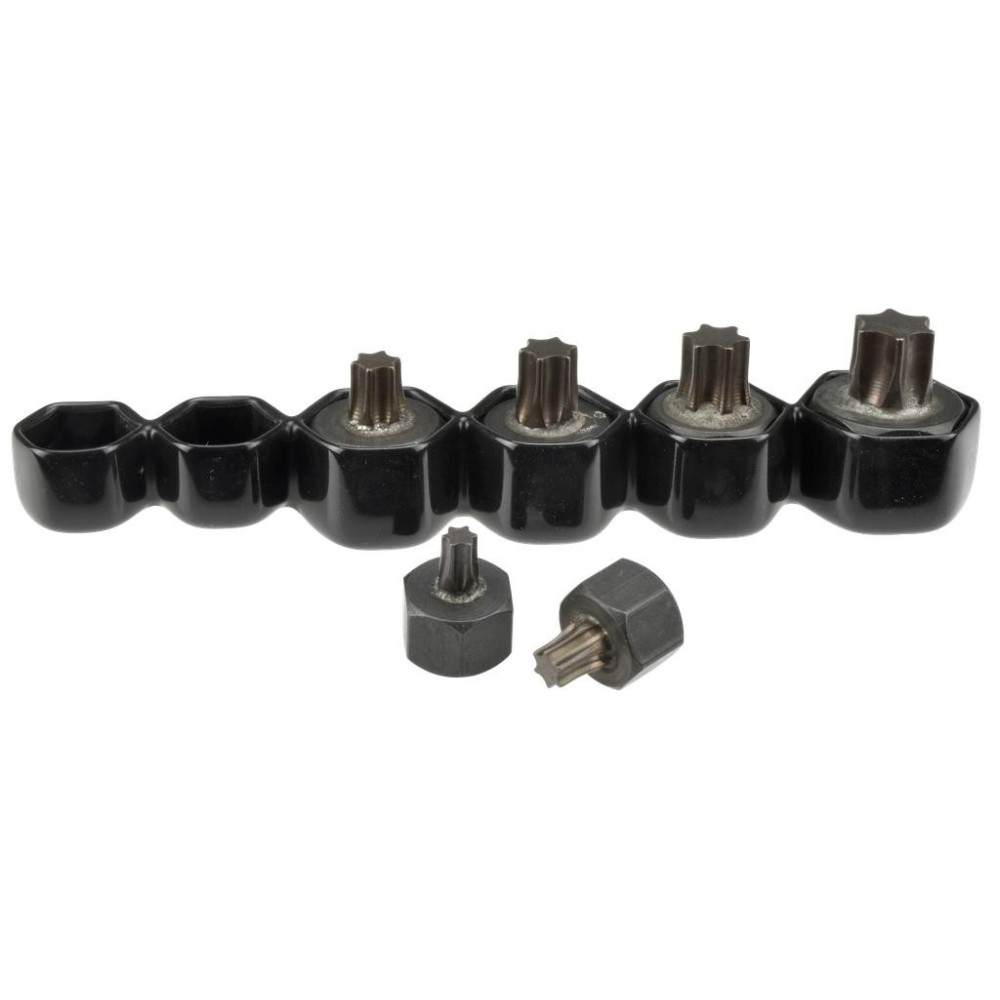 Juego de Torx interno, 6 piezas, TX25-TX50, accionamiento de 6 puntas, SW 13, SW 16, SW 19 extra corto