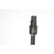 Juego de vasos de impacto con punta hexagonal de ½' y 200 mm de largo, 12 piezas de 10 a 21 mm con bloqueo