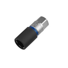 Vaso para tuercas de rueda con protección de plástico, SW 17, código de color azul, para llantas de aleación