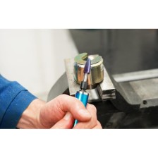 Amoladora angular micro de 30.000 rpm con juego de fresas de carburo, corte transversal, 10 piezas.