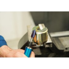 Amoladora angular micro de 30.000 rpm con juego de fresas de carburo, corte transversal, 10 piezas.