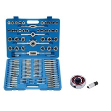 Juego de machos de roscar manuales M2-M18 HSS, 112 piezas.