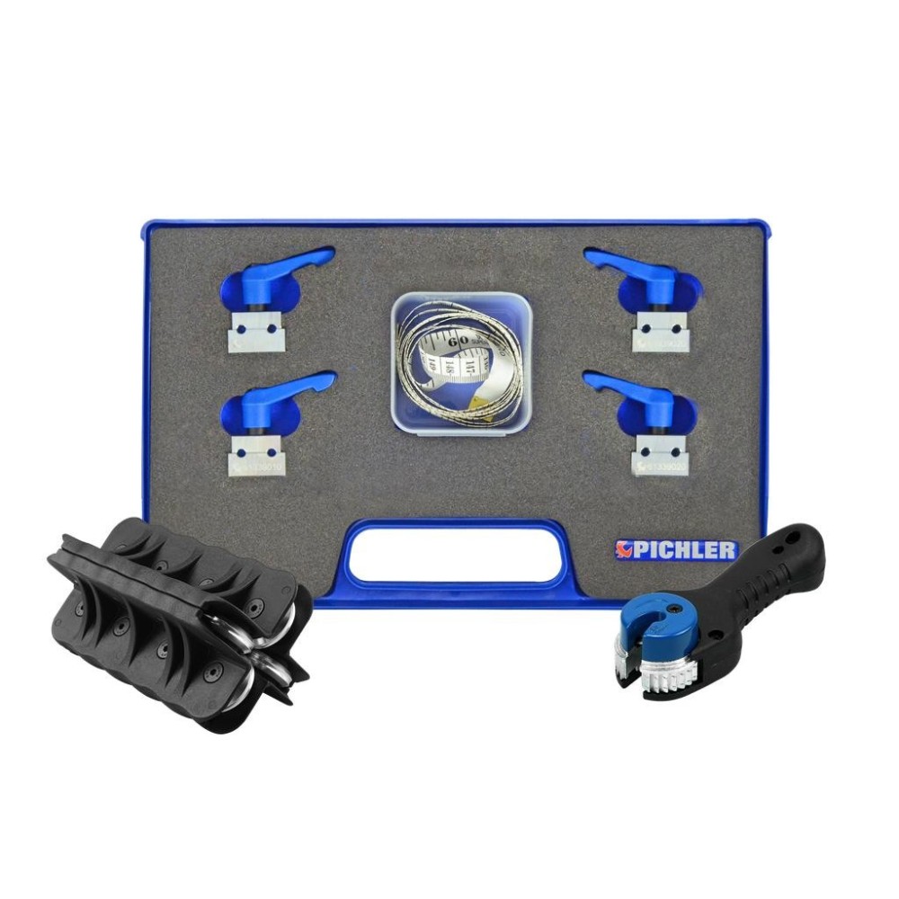 Herramienta para enderezar líneas de freno y juego de clips de retención