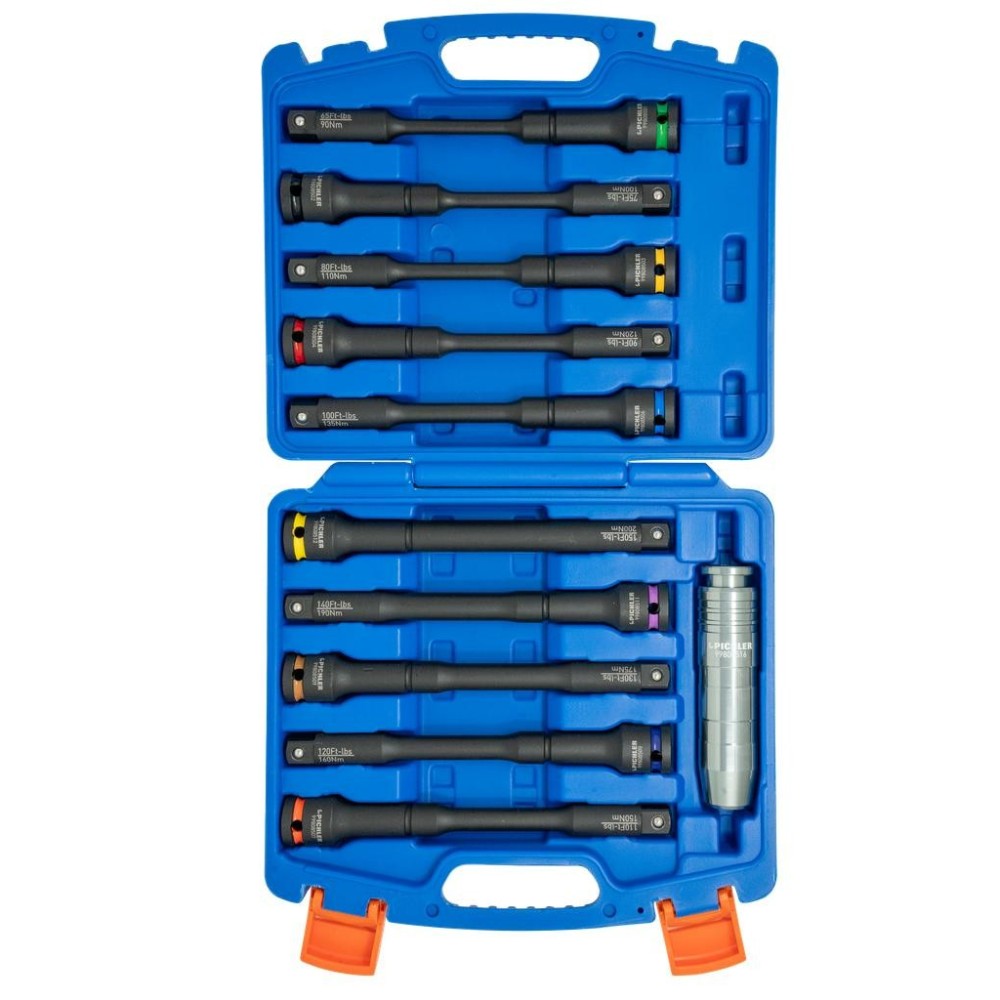 Juego de barras de torsión de ½', 11 piezas, 90-200 Nm