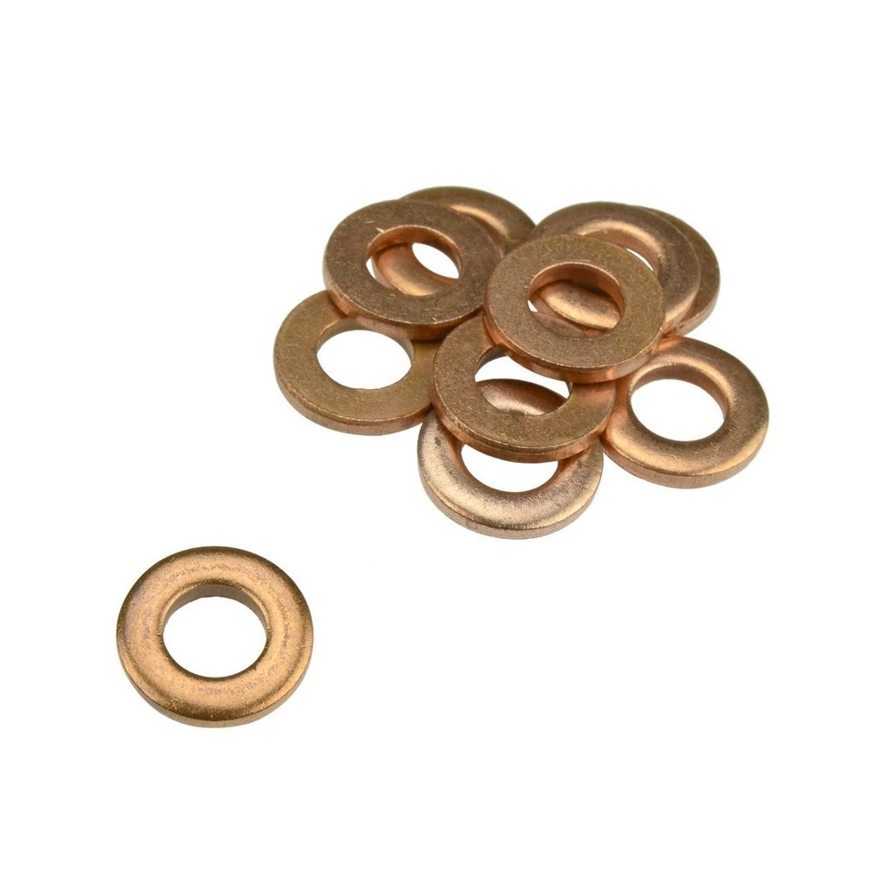 Anillos de sellado de cobre 7,3 x 13,6 x 2 mm KIA (10 uds)