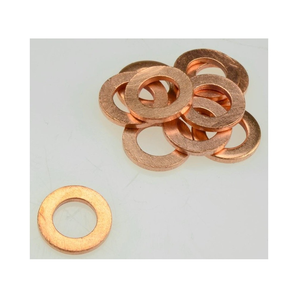 Anillos de sellado de cobre 7 x 13 x 1,5 mm DEUTZ (paquete de 50)