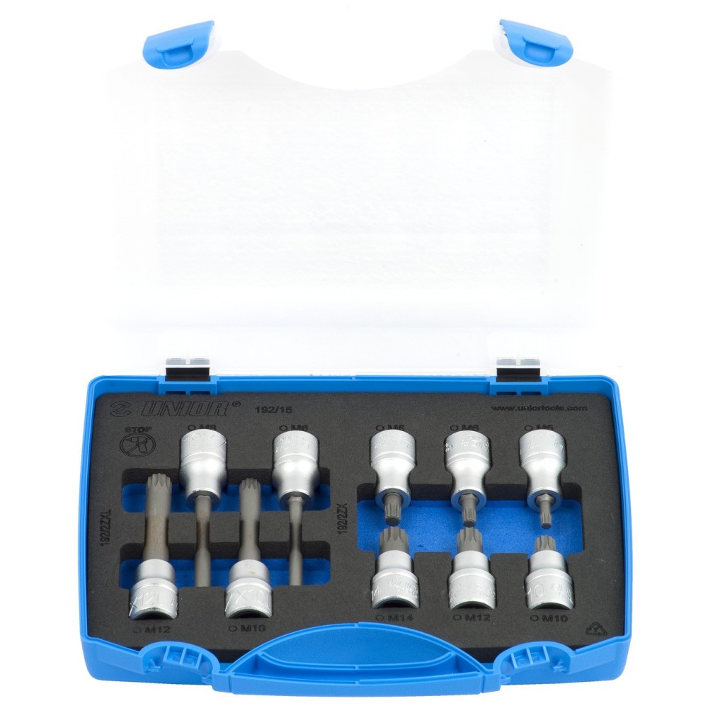 192/15-Juego de vasos con punta de 1/2 en caja plástico-/10