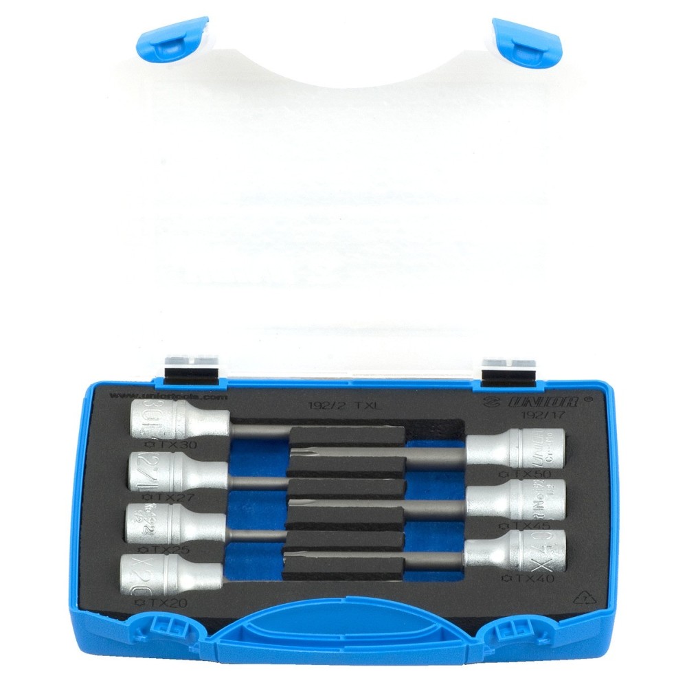 192/17-Juego de vasos con perfil TX, largos, en caja plástico-TX20 - 50 /7